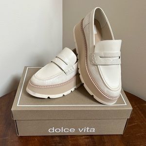 Dolce Vita Ivory Tieko Platform Loafers - only worn twice!